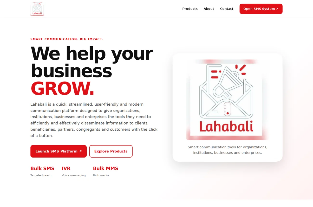 Lahabali website preview snapshot